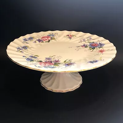 Crown Staffordshire Floral Cake Stand Pedestal Cake Plate England's Glory • $54.86