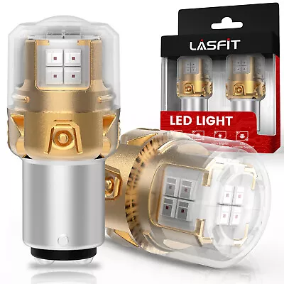 LASFIT 1157 7528 LED Red Brake Tail Light Turn Signal Sidemarker Bulbs L2 Series • $22.99