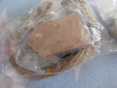 £3.75 • Buy 400Pcs  Luggage Tags Kraft Brown Card Suitcase Gift Labels  With Twine String
