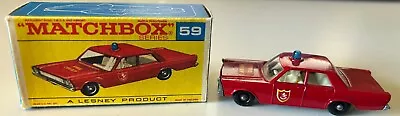 Matchbox Lesney #59 Fire Chief Car With Original Box • $29.99
