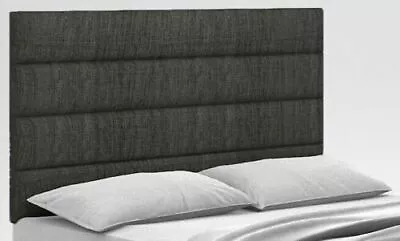 51  Modern Linen Fabric Upholstered High Floor Standing Bed Headboard All Sizes • £199.94