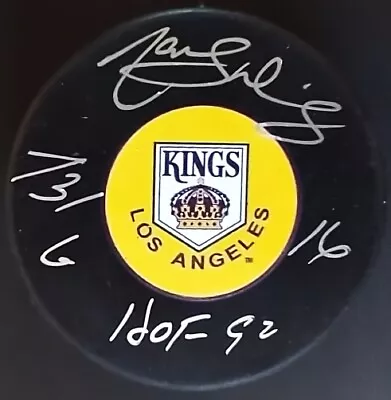 MARCEL DIONNE AUTOGRAPHED VINTAGE LOS ANGELES KINGS PUCK W/731 G HOF 92 • $29.99