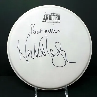 £299.99 • Buy Nick MASON Pink Floyd Drummer SIGNED 10  Drum Skin Full Autograph AFTAL RD COA 