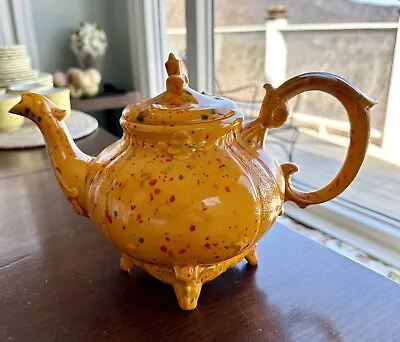 Mad Hatter-esque Large Vintage Loma Confetti Floral Teapot! Free Ship! • $90