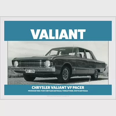 Chrysler Australia Valiant Retro Art Print - VF Pacer 225 Car - 4 Sizes Poster • $137.66