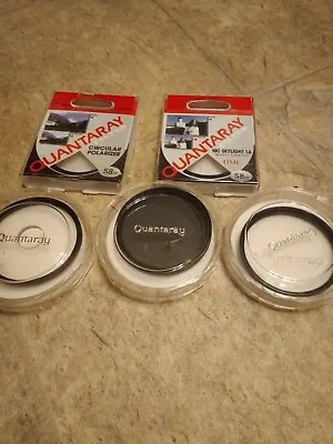 Set Of 5 Different Quantaray 58mm Glass UV Filter For Canon Rebel • $29.95