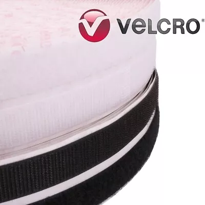 Choose BLACK Or WHITE Adhesive HOOK & LOOP TAPE Stick On Backing Brand VELCRO® • £19.68