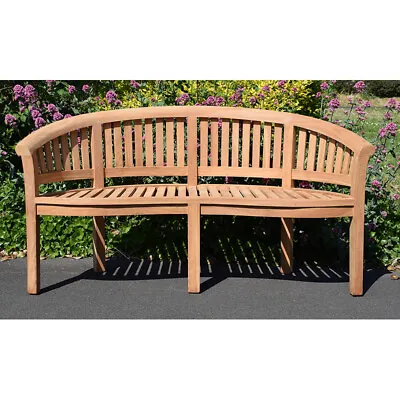 Solid Teak Hampshire Garden Bench  - 3 Seater - Grade A Teak -  FREE  CUSHION • £395