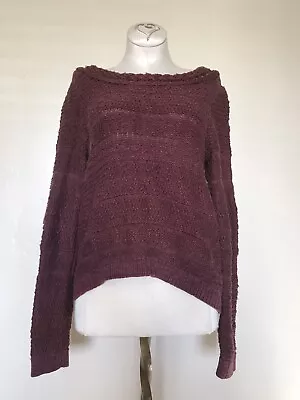 Anthropologie MOTH M Chunky Alpaca Linen Cable Knit Pullover Button Up Back  • $65.02