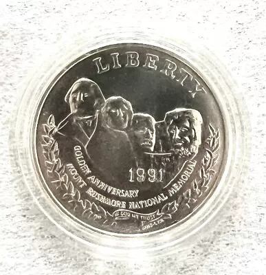1991 P Mount Rushmore BU Silver One Dollar Commemorative US Mint $1 Coin ONLY • $31.50