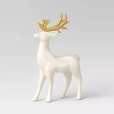 Shiny Ceramic Standing Deer Ivory - Threshold • $12.99
