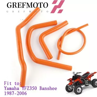 Fit 1987-2006 Yamaha Banshee 350 YFZ350 2005 2004 Radiator Orange Coolant Hose  • $25.99