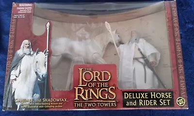 £34.99 • Buy Lord Of The Rings Gandalf And Shadowfax Action Figure Horse Rider Set By Toybiz