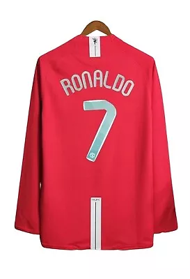 Retro Cristiano Ronaldo 2007/2008 UCL Final Manchester United Long Sleeve Jersy • $70