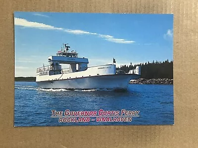 Postcard Governor Curtis Car Ferry Boat Rockland To Vinalhaven ME Maine Vintage • $5.99