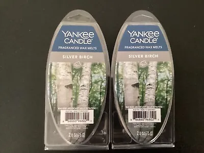 $14.99 • Buy Yankee Candle Silver Birch Fragranced Wax Melts 2.6oz 6-Pack **Lot Of 2**