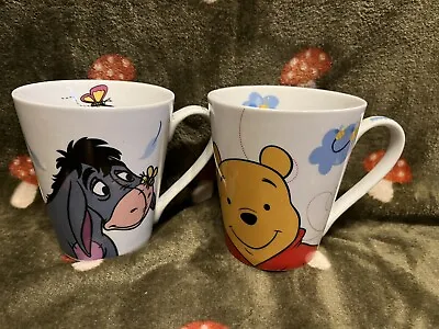 2 X Disney Winnie The Pooh & Eeyore Mugs Pair Of Coffee Tea Cups Unused • £7.50
