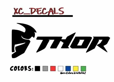 THOR (x2) Pair Decal Vinyl Logo Windshield Sticker Graphics Motocross Racing ATV • $5