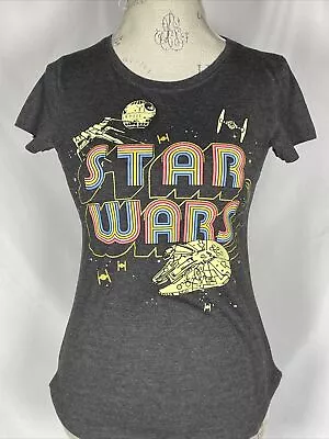 Star Wars Grey Rainbow Glitter 70s Disco Style Shirt Top Women's XL • £11.41