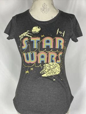 Star Wars Grey Rainbow Glitter 70s Disco Style Shirt Top Women's XL • £11.41
