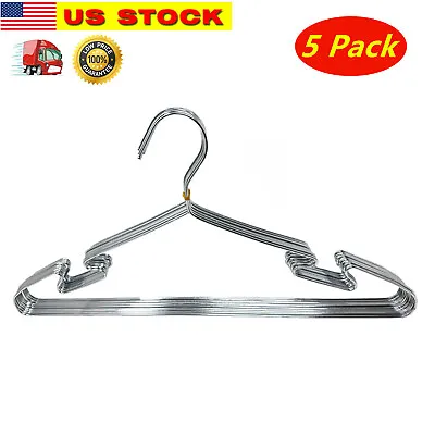 5-50 Pcs Of Stainless Steel Wire Coat Hanger Strong Heavy Duty Clothes Hangers • $7.99