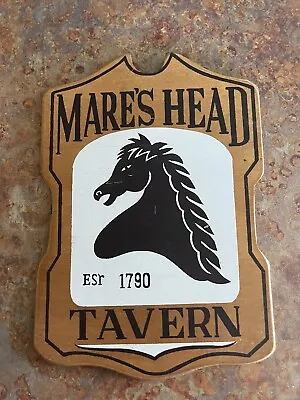 Vintage MARE’S HEAD Tavern Wooden Sign 1960s Made In Japan 6 X 9 • $15