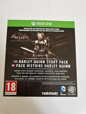 HARLEY QUINN STORY PACK DLC For BATMAN ARKHAM KNIGHT - XBOX ONE (XB1) - ADD-ON • £8.49