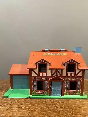 Vintage 1986 Fisher Price #0952 Little People Play Brown Tudor House Complete!  • $35