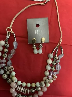 J Jill  Fashion Jewelry Necklace &  Earing Set Nwt • $49