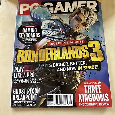 Pc Gamer Magazine August 2019 Borderlands 3 Three Kingdoms Ghost Recon • $9.99