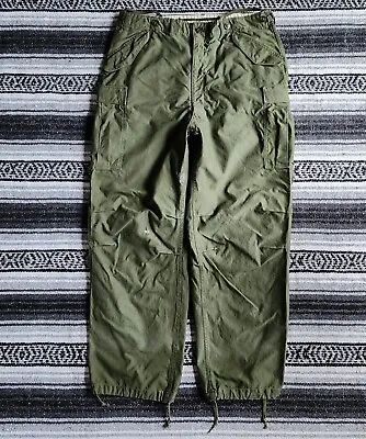 Vtg 50's US Army Military M-1951 Field Trousers Cargo Pants OD Green Long L / XL • $113.75