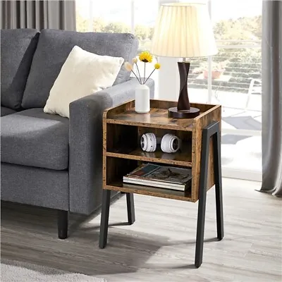 £37.99 • Buy 3-Tier Sofa Side End Table Stackable Bedside Table With Metal Frame For Bedroom