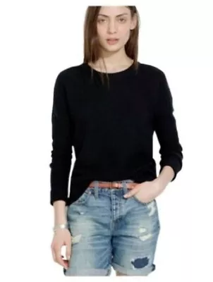 Madewell Women's Chronicle Texture Pullover Sweater In True Black Large $80 • $20