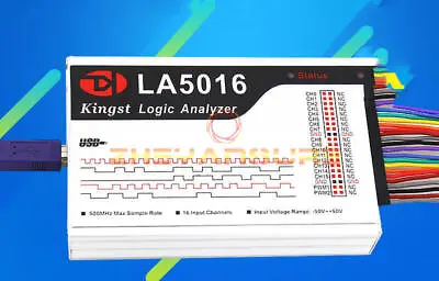 1PC Logic Analyzer LA5016 PC 500MHz Max Sample Rate PWM 16Channels 10GB Samples • £217.40
