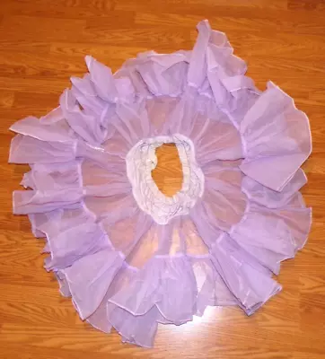 VTG Crinoline Petticoat Purple Square Dance Skirt Fairy 1980s Ruffled Layers 42  • $29.99