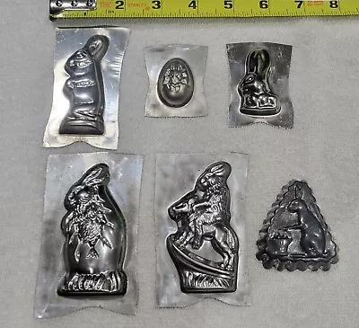 Qty 6 Vtg Easter Bunny Chocolate Candy Molds  • $39.95