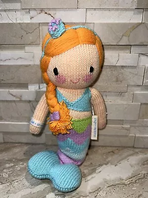 Cuddle And Kind Isla The Mermaid Doll Plush Stuffed Toy Hand Knit Red Hair 13” • $20