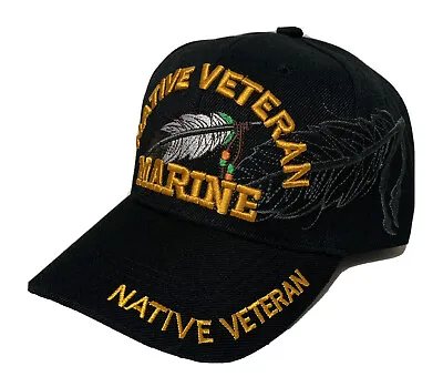 U.S. Marine Marines Corps USMC VETERAN AMERICAN INDIAN NATIVE PRIDE VET CAP HAT • $19.99
