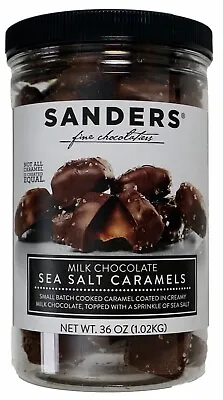 $22.58 • Buy Sanders Milk Chocolate Sea Salt Caramels Small Batched Kettle Cooked, 36 Ounce