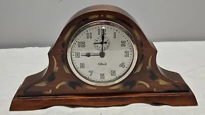 VINTAGE WILLIAM L. GILBERT ART DECO WOODEN MANTLE CLOCK  13  X 2 5/8  X 6 3/4  • $75.87