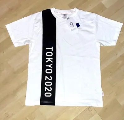 NWT Tokyo 2020 Official Olympic T-shirt Tee White Black Size M Unisex • £125.29