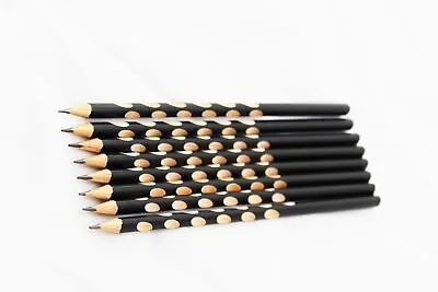 HB Pencils 100 -1000  Black Groove Grip Bulk Wholesale Pencils Triangle Shape • $269