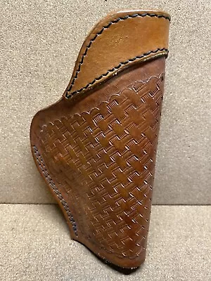 Vintage Slaker Holstery Basket Weave RH Belt Holster For 1911 Style Pistol • $24.95