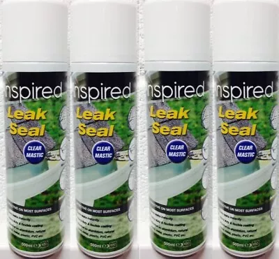 £40 • Buy LEAK STOP MASTIC SEALANT - Clear Spray N Seal, Sealant Leak Fix - (4 X 500ml)