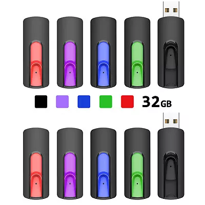 10pcs 32GB USB2.0 Flash Drive Portable Memory Stick Thumb Drive For Music Video • $31.99