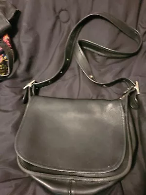 Coach Crossbody Leather Black Vintage • $50