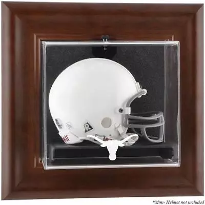 Texas Longhorns Brown Framed Wall-Mountable Mini Helmet Display Case • $79.99