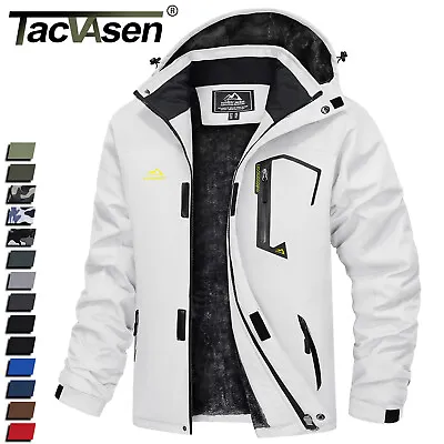 Men's Waterproof Ski Jacket Winter Warm Jackets Snow Thermal Fleece Work Coat US • $61.98