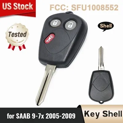 For SAAB 9-7x 2005-2009 Key Shell Remote Head Key Case Fob 3 Button SFU1008552 • $9.64