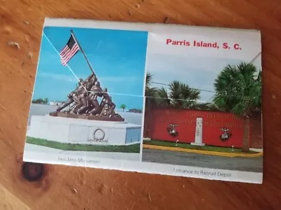 Vintage 1980s USMC Marine Corps Postcard Booklet- Parris Island S.C. • $7.19